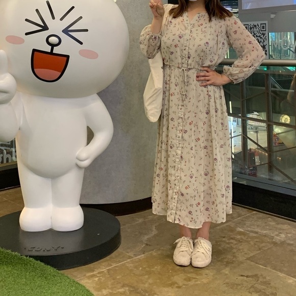 Uniqlo Joy of Print Floral Maxi Dress - Picture 2 of 11